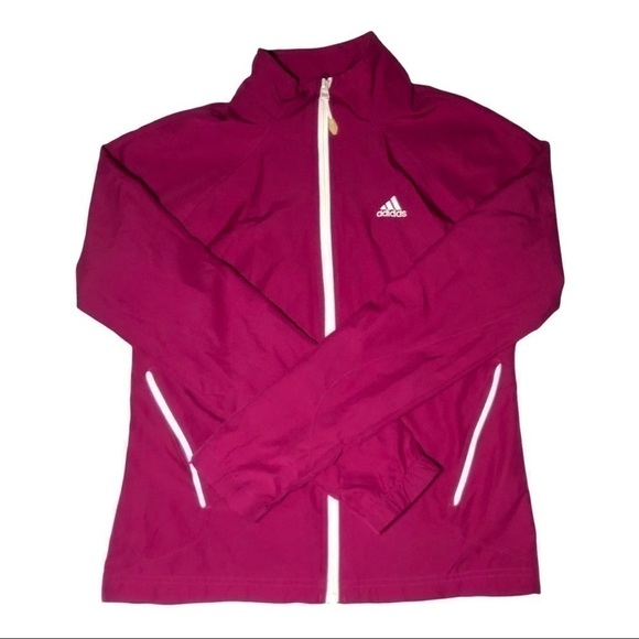 ADIDAS Women’s Windbreaker. Victory Crimson. Size S. Like New. - Picture 1 of 7